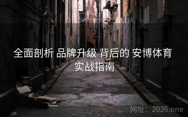 全面剖析 品牌升级 背后的 安博体育 实战指南