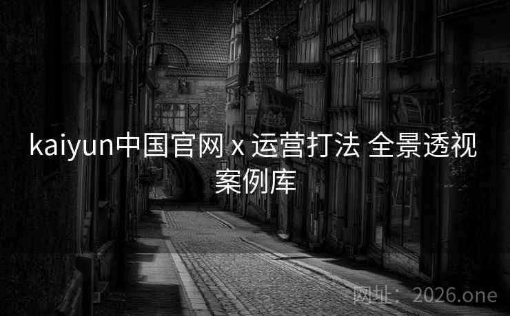 kaiyun中国官网 x 运营打法 全景透视 案例库