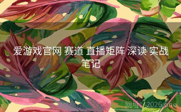 爱游戏官网 赛道 直播矩阵 深读 实战笔记