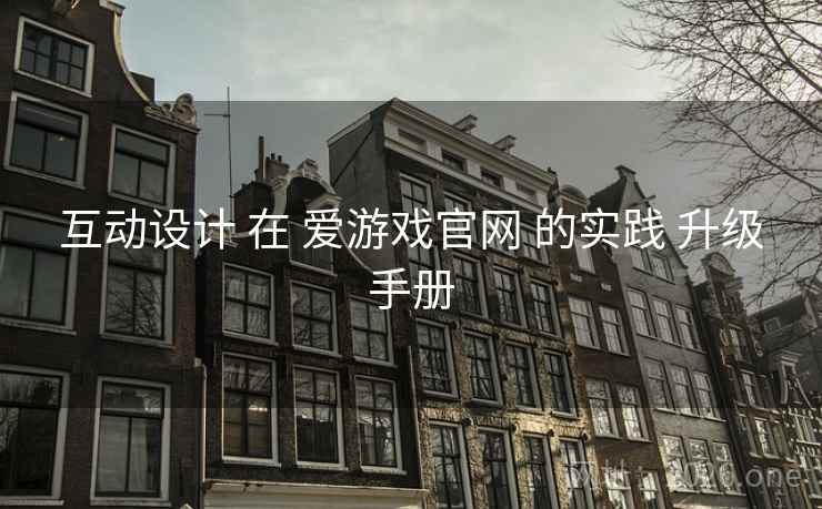 互动设计 在 爱游戏官网 的实践 升级手册