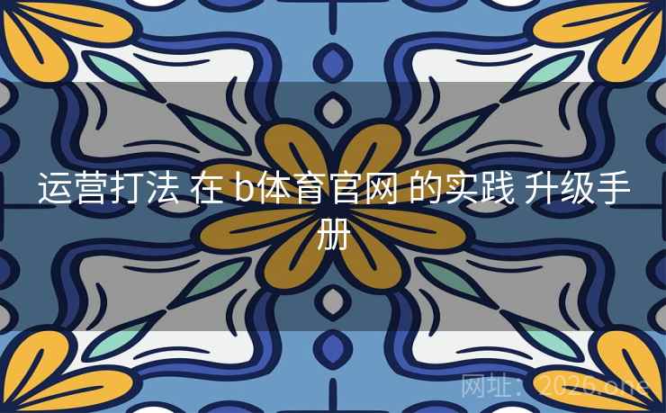 运营打法 在 b体育官网 的实践 升级手册