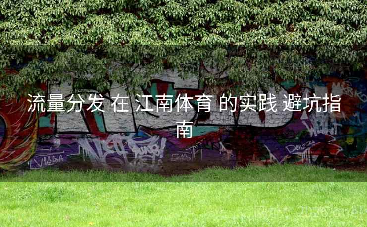 流量分发 在 江南体育 的实践 避坑指南